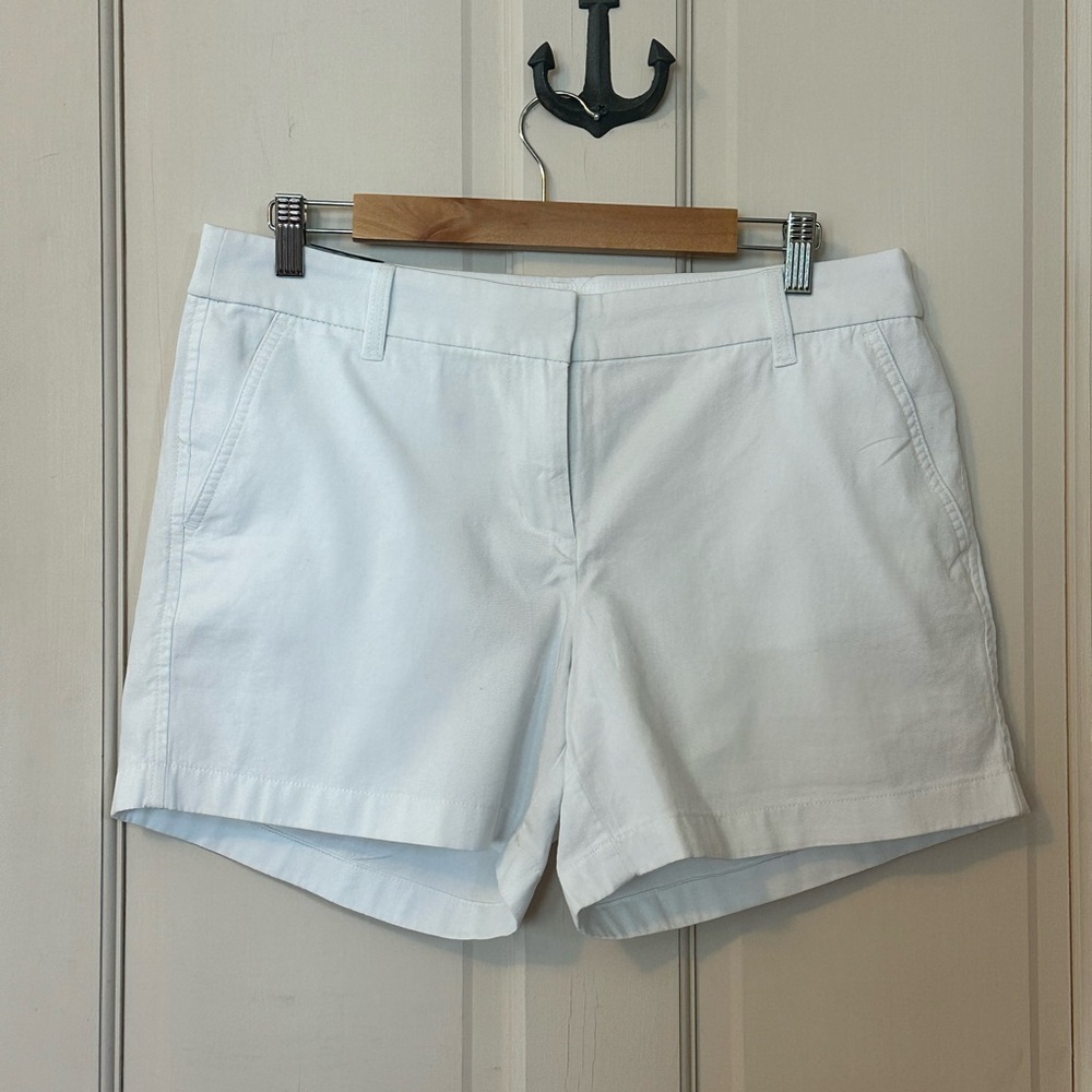 J. Crew Women's White Shorts - Size 10 - NWT - 100% Cotton